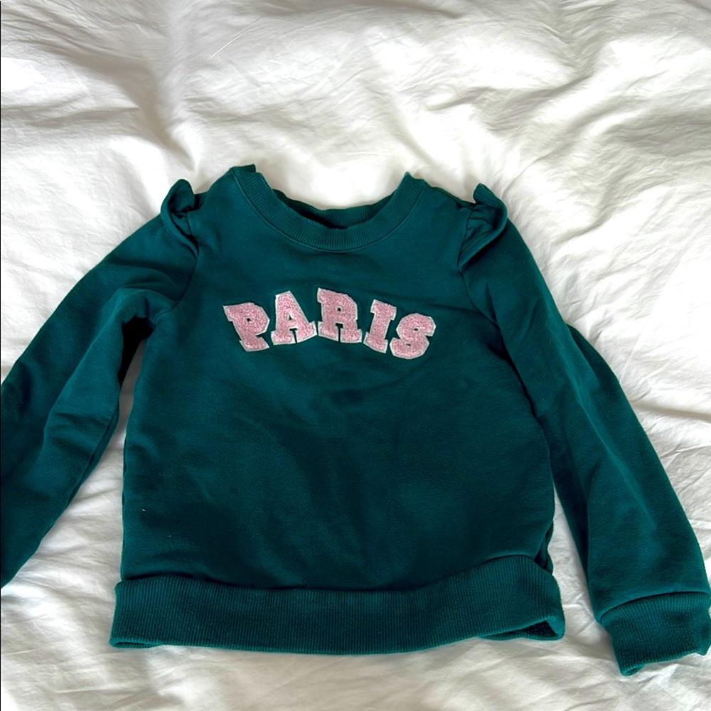 Janie and Jack Sweatshirt with Pink 'Paris' Design